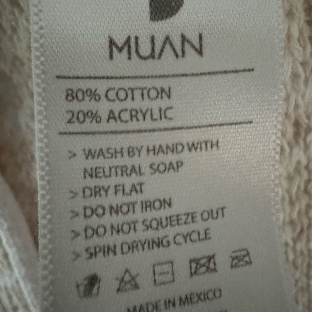 Muan Tzolkin Venus Ivory & Beige Pashmina/Poncho/Jorongo One Size EUC - Picture 13 of 13
